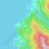 Topografisk kort Regoledo, højde, terræn