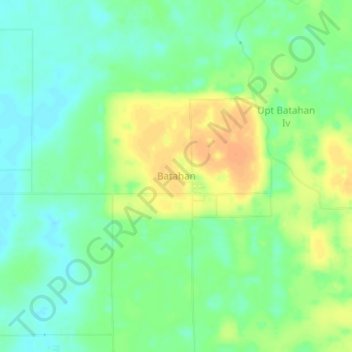 Topografisk kort Batahan, højde, terræn