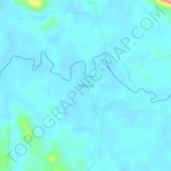 Topografisk kort Melata, højde, terræn