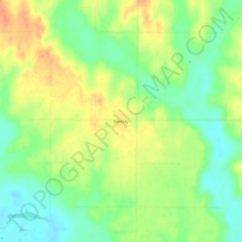 Topografisk kort Bentley, højde, terræn