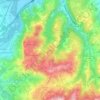 Topografisk kort Cugnoli, højde, terræn