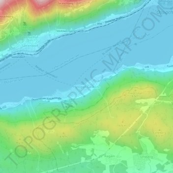 Topografisk kort Heiligen Gestade, højde, terræn