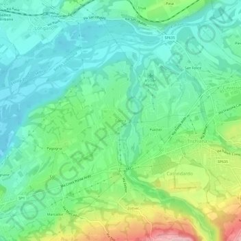 Topografisk kort Farra, højde, terræn