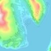 Topografisk kort Akkarvik, højde, terræn