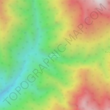 Topografisk kort Sawitto, højde, terræn