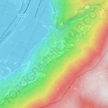 Topografisk kort Pochi - Buchholz, højde, terræn