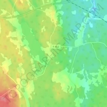Topografisk kort Svenstorp, højde, terræn