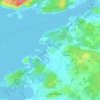 Topografisk kort Nolviks Kile, højde, terræn