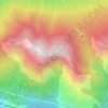 Topografisk kort Monte Celo, højde, terræn