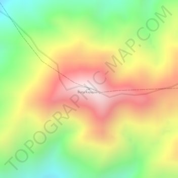 Topografisk kort Buttu Kapusaang, højde, terræn