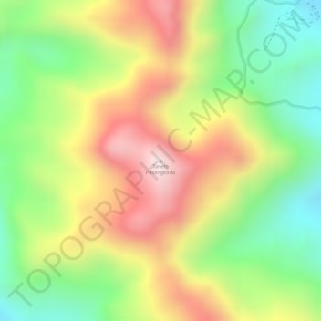Topografisk kort Tanete Pasangkodo, højde, terræn