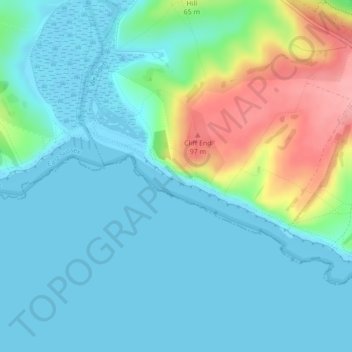 Topografisk kort Haven Brow, højde, terræn