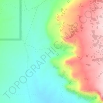 Topografisk kort One Mile, højde, terræn