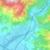 Topografisk kort Albiano Magra, højde, terræn