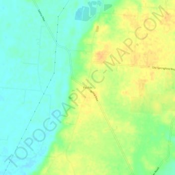 Topografisk kort Pitchin, højde, terræn
