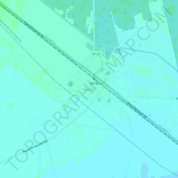 Topografisk kort Garza, højde, terræn