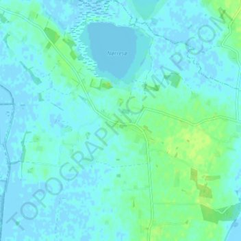 Topografisk kort Vedersø, højde, terræn
