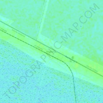 Topografisk kort Médanos, højde, terræn