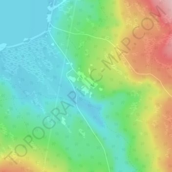 Topografisk kort Olingdal, højde, terræn