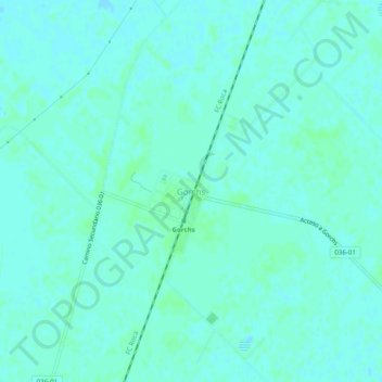 Topografisk kort Gorchs, højde, terræn