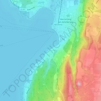 Topografisk kort Mühlfeld, højde, terræn