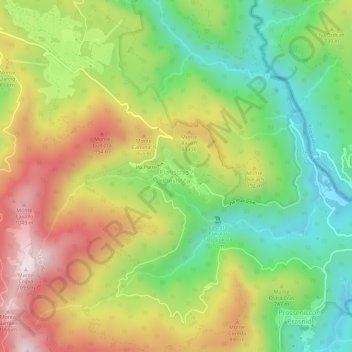 Topografisk kort Platischis, højde, terræn