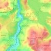 Topografisk kort Möschwitz, højde, terræn