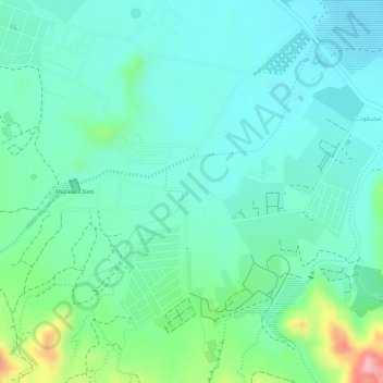Topografisk kort Gulfa, højde, terræn