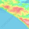 Topografisk kort Freathy, højde, terræn