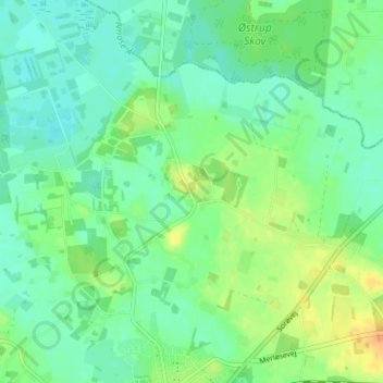 Topografisk kort Assentorp, højde, terræn