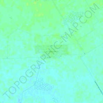 Topografisk kort Las Marianas, højde, terræn