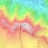 Topografisk kort Croda del Becco - Sas dla Porta - Seekofel, højde, terræn