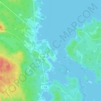 Topografisk kort Björn, højde, terræn