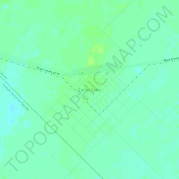 Topografisk kort Carlos Salas, højde, terræn