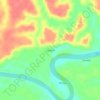 Topografisk kort Caroline, højde, terræn