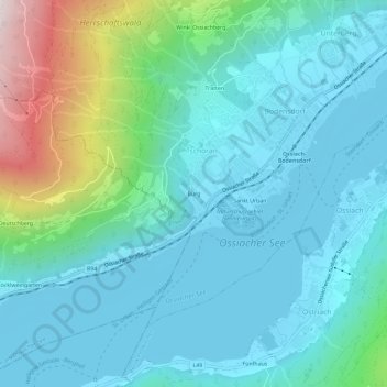 Topografisk kort Burg, højde, terræn