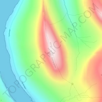 Topografisk kort Dalkinsfjall, højde, terræn