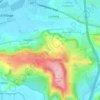Topografisk kort Upper Canada, højde, terræn