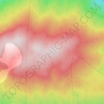 Topografisk kort Πήλιο, højde, terræn