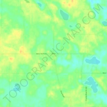 Topografisk kort Etna, højde, terræn