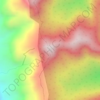 Topografisk kort Coppo Mabolae, højde, terræn