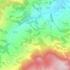 Topografisk kort Carignone, højde, terræn