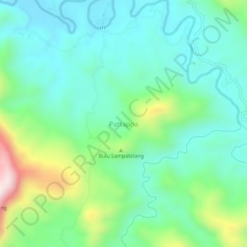 Topografisk kort Pattappa, højde, terræn