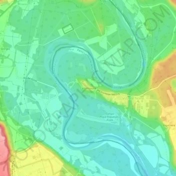 Topografisk kort Castelnovate, højde, terræn