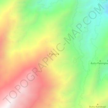 Topografisk kort Panura, højde, terræn