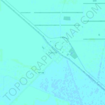 Topografisk kort Averías, højde, terræn