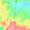 Topografisk kort Llancloudy, højde, terræn