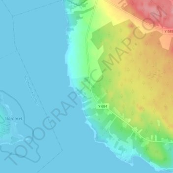 Topografisk kort Myckeläng, højde, terræn