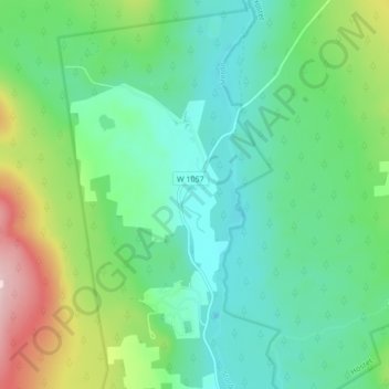 Topografisk kort Foskros, højde, terræn