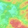 Topografisk kort Norra Rörum, højde, terræn